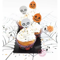 24 Caissettes Cupcake + 24 Cake Toppers Halloween Scrapcooking