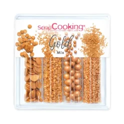 4 Décors en Sucre Gold Mix 62 g ScrapCooking