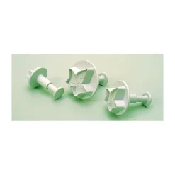 3 Découpoirs Grande Feuille de Lierre à Poussoir