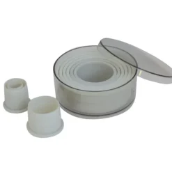 9 Découpoirs Ronds unis en plastique alimentaire