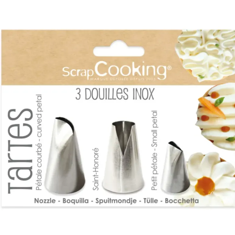 3 Douilles Pâtissières pour Tartes Scrapcooking