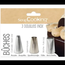 3 Douilles Pâtissières pour Bûches Scrapcooking