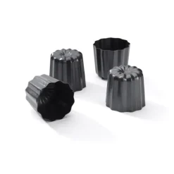 6 Moules à Cannelés 5,5 cm Anti-adhérent en Aluminium Gobel