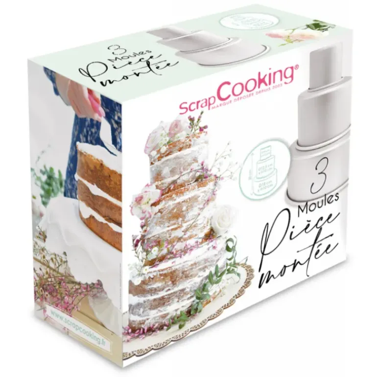 3 Moules Pièce Montée Aluminium Scrapcooking