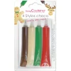 4 Stylos Chocolat Rouge Blanc Vert et Chocolat Scrapcooking