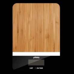 Balance de Cuisine Bambou Rectangle Noir 23 x 16 cm Pebbly