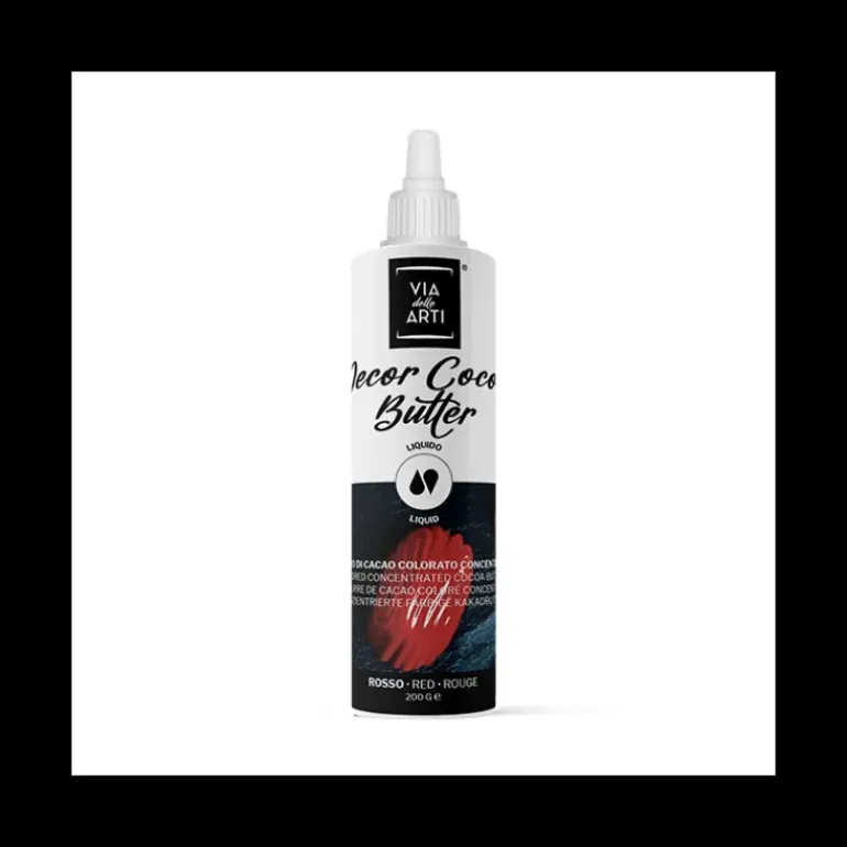 Beurre de Cacao Coloré Rouge 200 g Via delle Arti