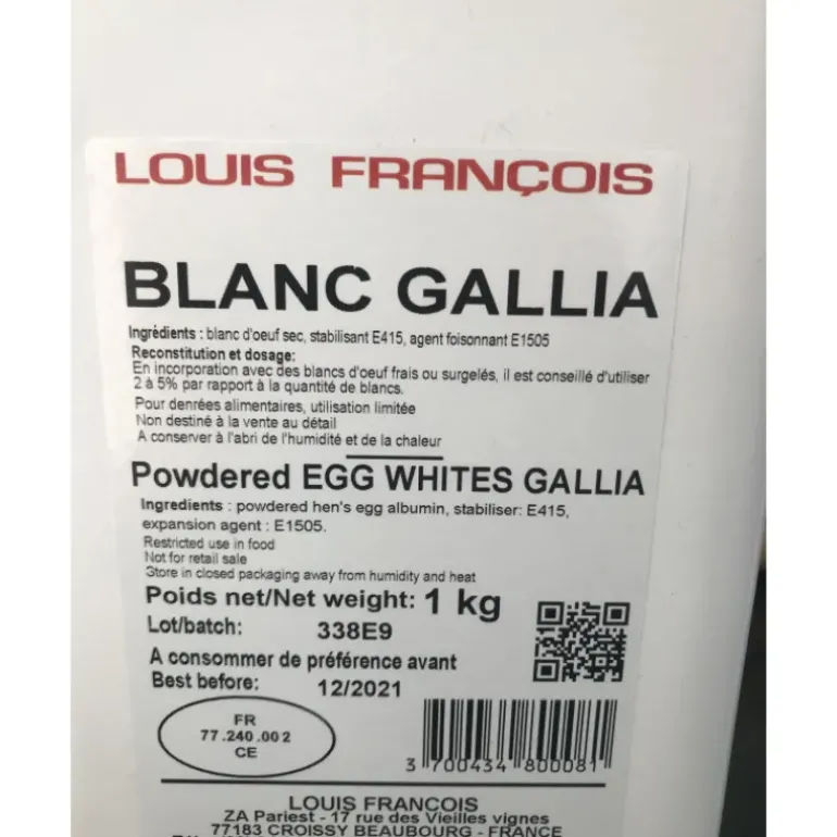 Blanc d'Oeuf Déshydraté Gallia 1 kg Louis François