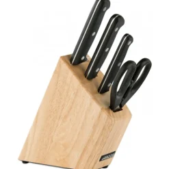 Bloc à Couteaux 4 pièces (3 Couteaux + Ciseaux) UNIVERSAL Noir Arcos