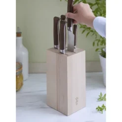 Bloc à Couteaux Hêtre pour 5 Couteaux Opinel