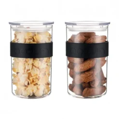 Bocal Plastique 1 L avec Couvercle (x2) PRESSO Bodum
