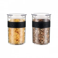 Bocal Plastique 600 ml avec Couvercle (x2) PRESSO Bodum