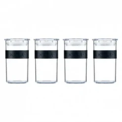 Bocal Plastique 250 ml avec Couvercle (x4) PRESSO Bodum