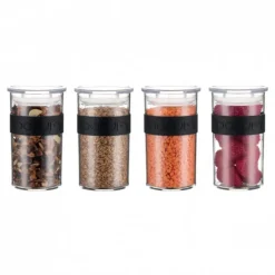 Bocal Plastique 250 ml avec Couvercle (x4) PRESSO Bodum