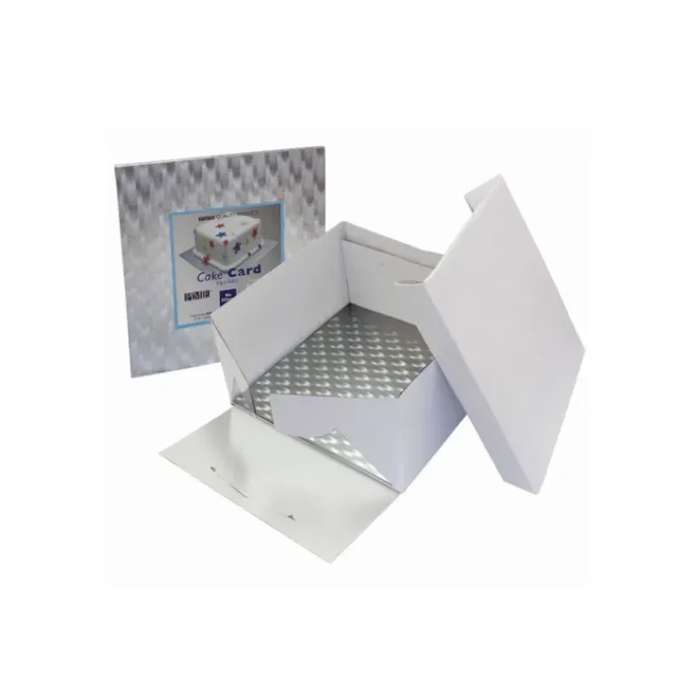 Boîte à Gâteau Carré avec Support 25x25x15 cm PME