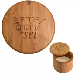 Boîte à Sel Magnétique en Bambou Totally Bamboo