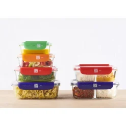 Boîte de Conservation Connectée avec Compartiments 1 L Rouge Stor'eat Mastrad