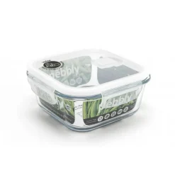 Boîte de Conservation en Verre Carré 800 ml Pebbly