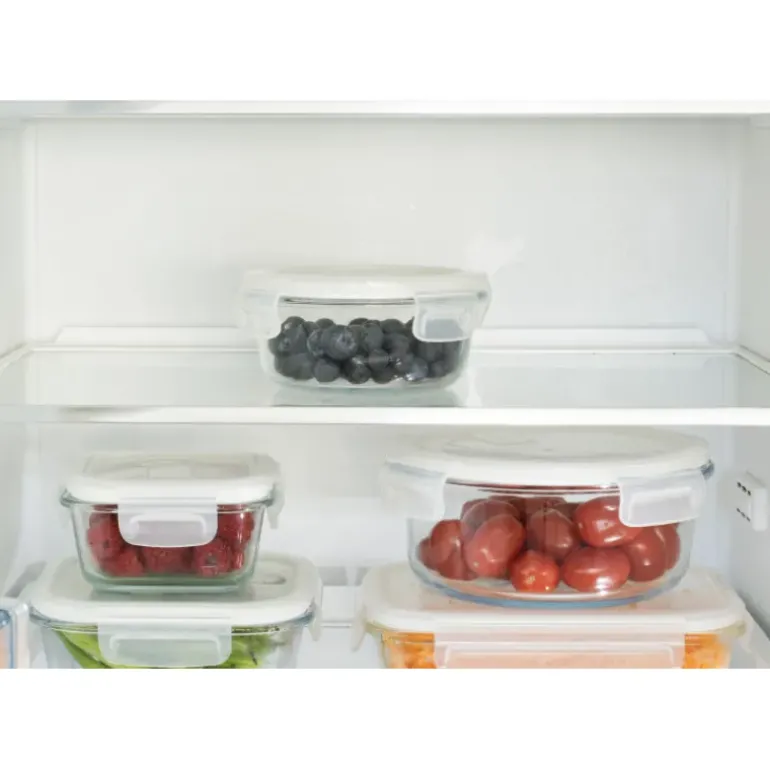 Boîte de Conservation en Verre Rond 400 ml Pebbly