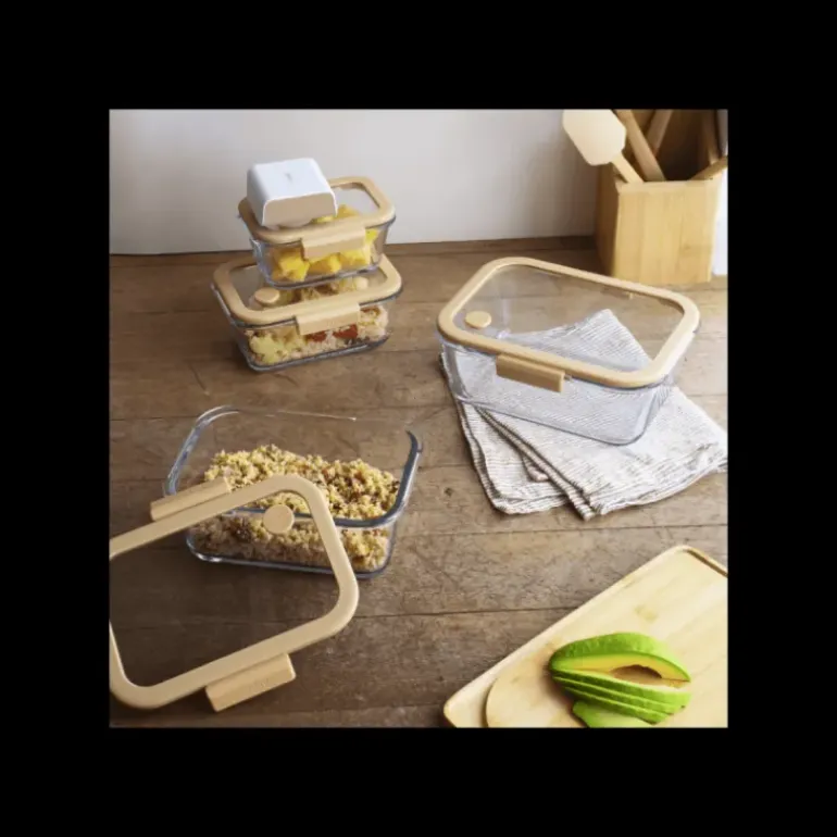 Boîte de Conservation en Verre Sous-Vide 1900 ml Pebbly