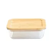 Boîte de Conservation en Verre et Bambou Rectangle 1520 ml Pebbly