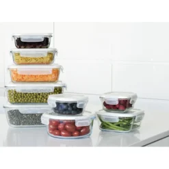 Boîte de Conservation en Verre Rectangle 850 ml Pebbly