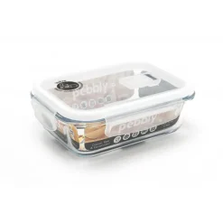 Boîte de Conservation en Verre Rectangle 650 ml Pebbly