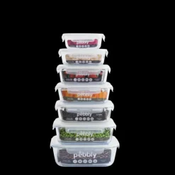 Boîte de Conservation en Verre Rectangle 650 ml Pebbly