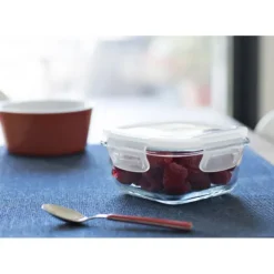 Boîte de Conservation en Verre Carré 320 ml Pebbly