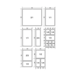Boîte Modulus Gastronorme 8 litres GN 2/3 H10 cm