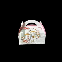 Boîte pâtissière avec poignées Balade Gourmande 17 x 10 cm x H 6 cm (x50)