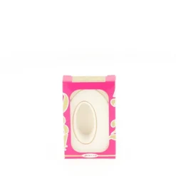 Bougie anniversaire chiffre 0 blanche avec filet doré