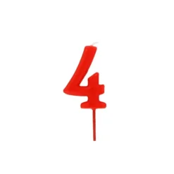 Bougie Chiffre 4 Rouge Gatodéco