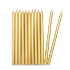 Bougies Longues Dorées 12 cm (x12) Scrapcooking