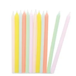 Bougies Longues Pastel 12 cm (x12) Scrapcooking