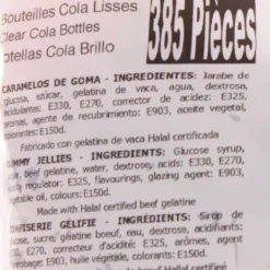 Bouteilles Cola Lisses x 385 - Bonbons Halal