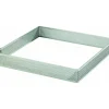 Cadre à Tarte Carré Inox Perforé 8.5 cm H.2 cm