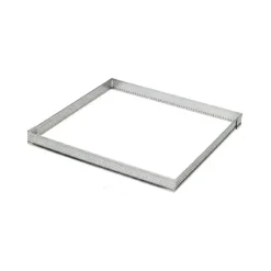 Cadre à Tarte Carré Inox Perforé 14 cm H.2 cm