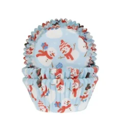 Caissette Cupcake Bonhomme de Neige x50