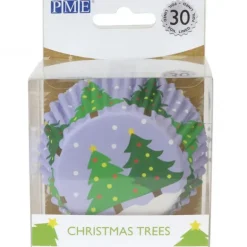Caissette Cupcake Sapins de Noël x30 PME