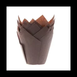 Caissettes Cupcakes Marron Tulipe House of Marie (x36)