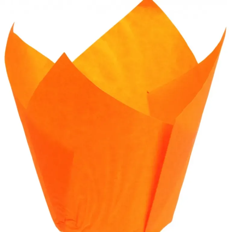 Caissettes en Papier Tulipcup Orange Ø 5 cm H 8 cm (x200)