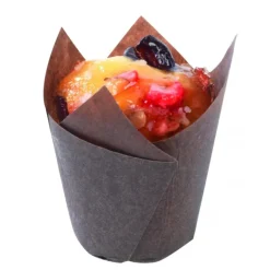 Caissettes en Papier Tulipcup Brun Ø 3,5 cm H 6 cm