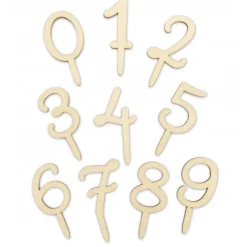 Cake Topper Bois Chiffres 0 à 9 Scrapcooking