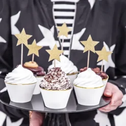 Cake Toppers Étoiles Or (x6) PartyDeco