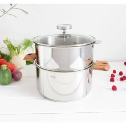 Casserole et Cuit Vapeur Inox Ø 20 cm Anses Olivier Biome Cristel