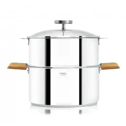 Casserole et Cuit Vapeur Inox Ø 20 cm Anses Olivier Biome Cristel