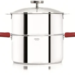 Casserole et Cuit Vapeur Inox Ø 20 cm Anses Mutine Framboise Biome Cristel