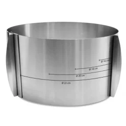 Cercle à Pâtisserie Extensible Inox H 12 cm Scrapcooking