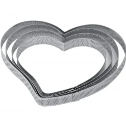 Cercle à Tarte Coeur Inox Micro-perforé 22,5 x 21 cm x H 2 cm Pavoni